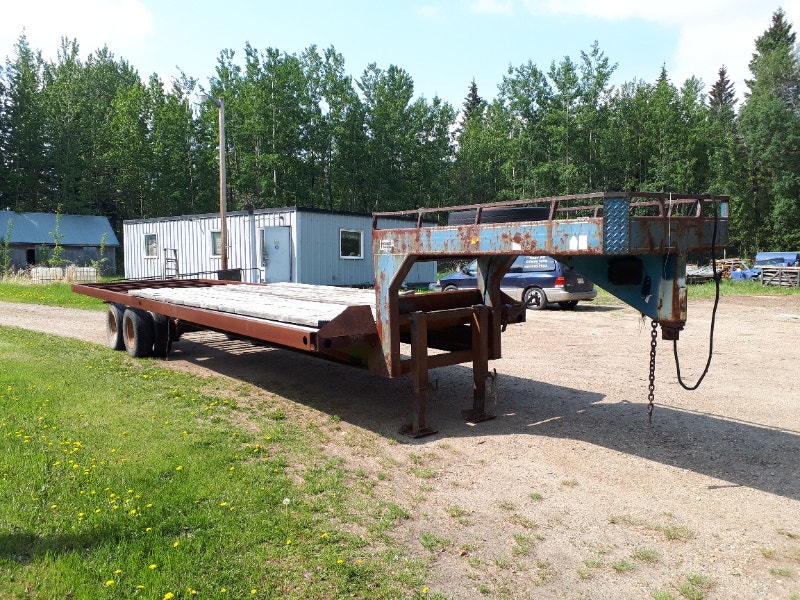 WORK IN PROGRESS 30' FLAT DECK GOOSE NECK NORBERT TRAILER Cargo