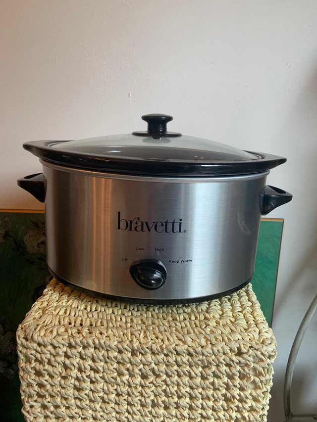 STAINLESS STEEL OVAL SLOW COOKER ! BRAVETTI ! 4QT !BRAMPTON ! in Microwaves & Cookers in Mississauga / Peel Region