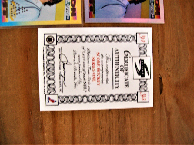 4 CARTES HOCKEY 4 CARDS, WAYNE GRETZKY , RECORD DE BUTS  1994-95 dans Art et objets de collection  à Laval/Rive Nord - Image 2