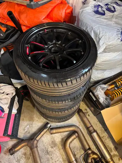Club racer II. Black edition rims with Michelin pilot sport 4 tires - $4500 18x9.5 o.b.o Awe track e...