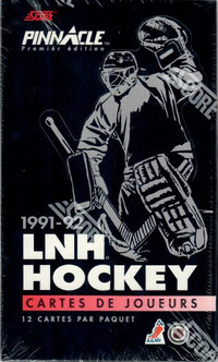 1991-92 PINNACLE hockey .... FRENCH box .... 36 packs / 12 cards