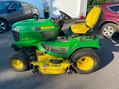 John Deere X710 Lawn Tractor with Snow Blower, View more