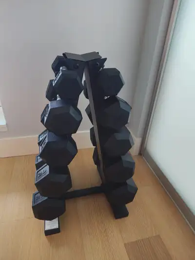 11 piece dumbbell set (150lbs), View more