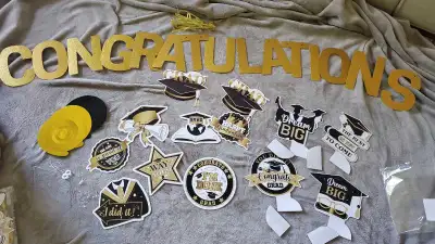 Graduation Party Decorations - Gold & Black, View more