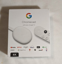 Google Chromecast 4K TV inc remote & power cord