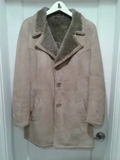 Shearling sheepskin coat, View more