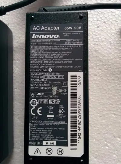 GENUINE Original Lenovo AC Adpater Charger 20V 65 watt, View more