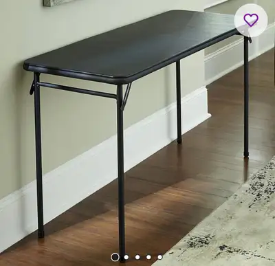 COSCO 20" x 48" Vinyl Top Serving Folding Table, View more