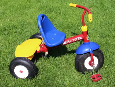 Kids Tricycle with Real, Soft Rubber Tires with Air and Canopy, View more