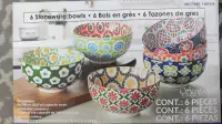 Bowls, dinnerware, new in box, good for gifting
