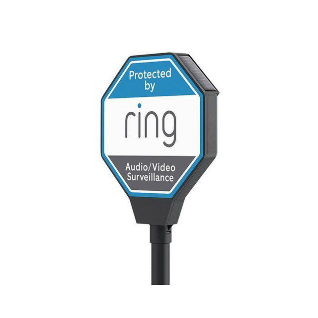 Ring Solar Security Sign Sealed in Outdoor Lighting in Mississauga / Peel Region