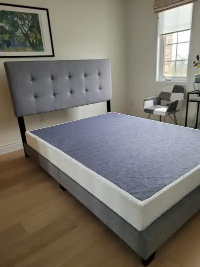 Queen Bed Frame plus Box Spring Metal Frame, View more