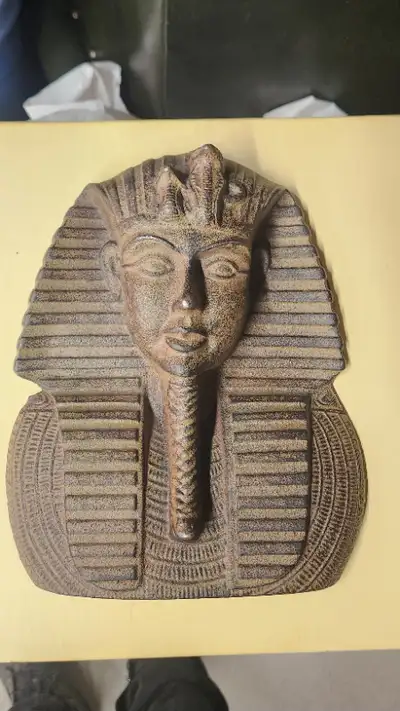 Cast Iron King Tut Head Wall Figure, View more