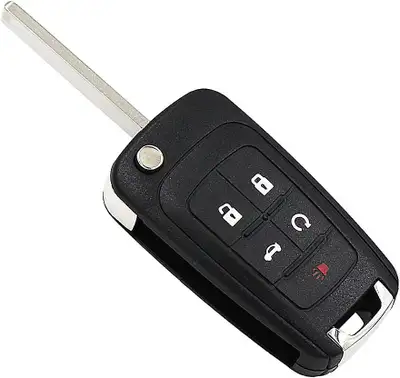 Coque de clé de voiture pliable à rabat pour Camaro Cruze Equinox Sonic Terrain 5 boutons HU100 Blad...