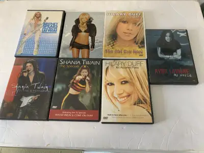Collection of 7 music DVDs Shania Twain - The Specials and UP Close and Personal Avril Lavigne - my...