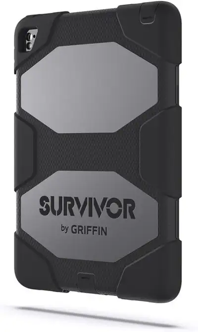 Griffin Survivor All-Terrain Case for iPad Pro 9.7/Air 2 Black (GB41870) in Silicone and Polycarbona...