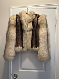 Racoon and fox fur jacket 