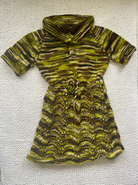 Camouflage hand knit dress for kids 