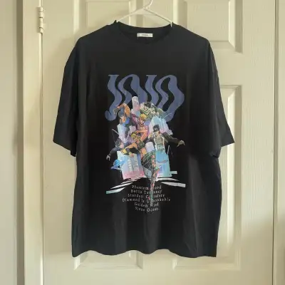 JoJo's Bizarre Adventure black cotton t-shirt - authentic merch , View more