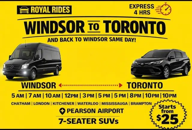 Yorkdale to Windsor Rideshare 