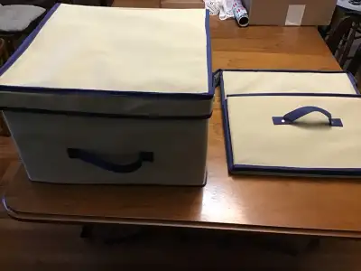 Collapsible canvas storage boxes, View more
