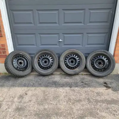 Hi i am selling a set of 4 winter tires. It also comes will steel rims. The rims are 17 inch and the...