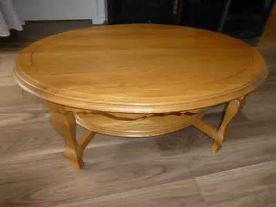 2 tables de salon ovale en bois, érable, View more