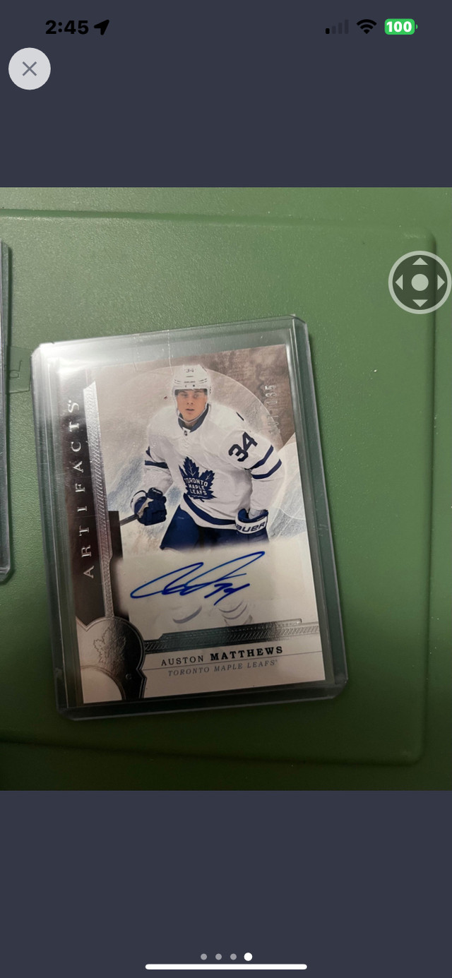 Austin Matthews Double Jersey Autographed Card in Arts & Collectibles in Peterborough - Image 2