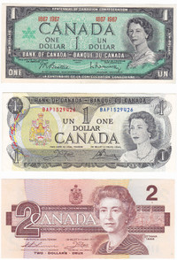 Billet 1967 1973 1986  du Canada