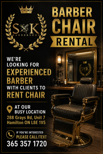 Barber Chair Rental At SK Barbershop, View more