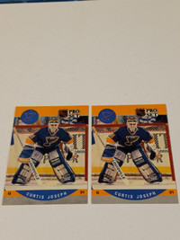 Hockey Error Card Curtis Joseph Rookie Card Printing Flaw Lot 2