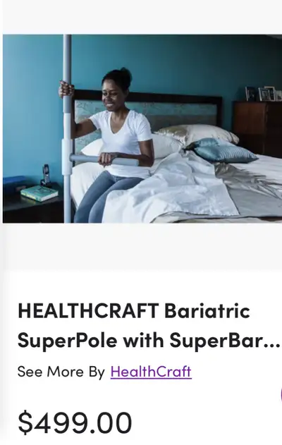 Strong Support Pole with Super Bar - Great Mobility Assistance! Helps you anywhere you need to pull...