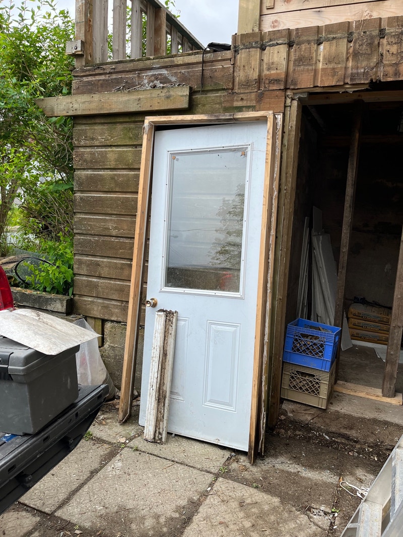 32 years inch steel door with glass Windows, Doors & Trim St. John