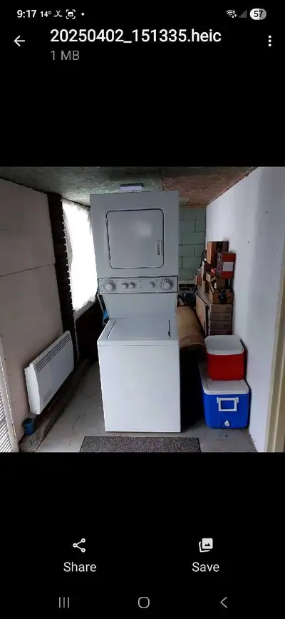 Washer/Dryer stack, View more