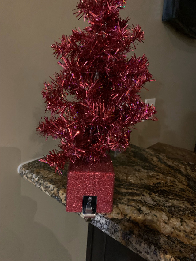 Lighted tinsel tree stocking hanger  in Holiday, Event & Seasonal in London