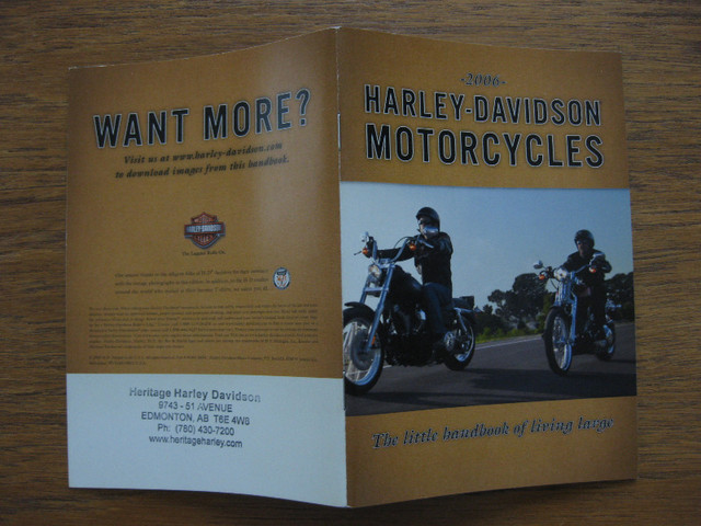 2006 Harley Davidson all model sales guide / pin in Motorcycle Parts & Accessories in Edmonton