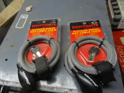 For sale is a new Kryptonite Platinum Series Key Cable Lock Bracket included Vinyl covered to preven...