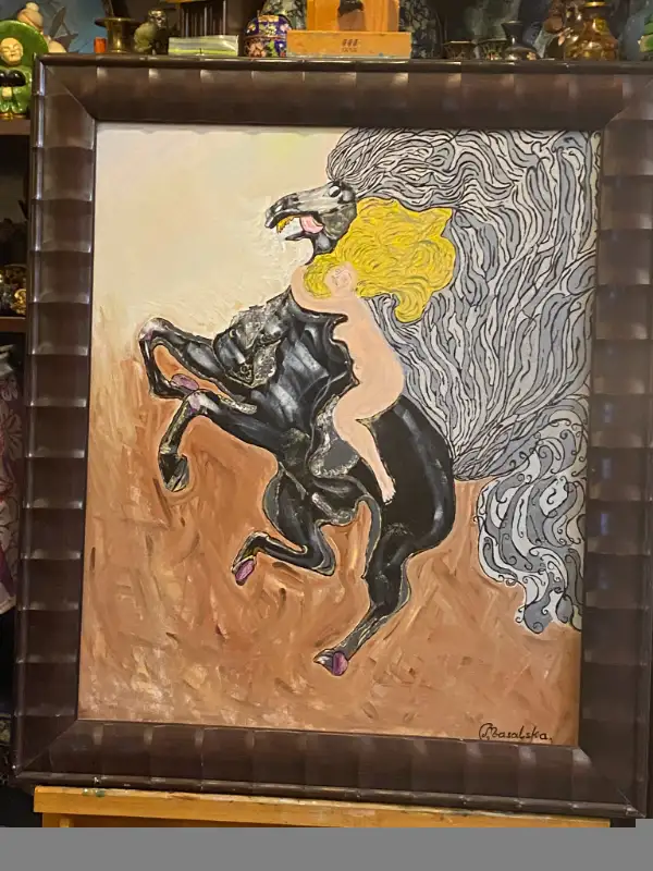 Oil Painting On Canvas And Wood Frame. in Arts & Collectibles in Vancouver - Image 6