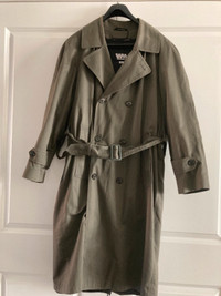 Men's Khaki Long Winter Coat - size M @ $50
