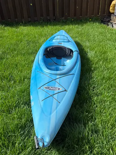 Trusty kayak ready for summer! It is perfect for relaxing lake trips and beginner paddlers. Call or...