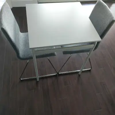 Ikea table and 2 chairs, View more