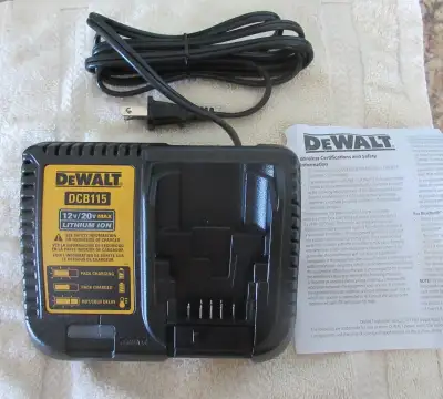 NEW NEVER USED DeWalt 20V Battery Charger. Model DCB115. Charges all DeWalt 12V to 20V Max Li Ion Ba...