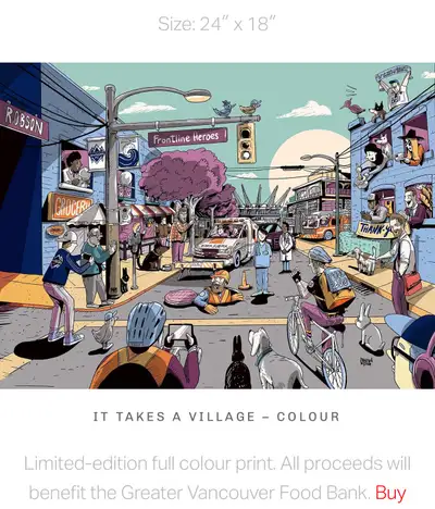 Whitecaps It Takes A Village Print, View more