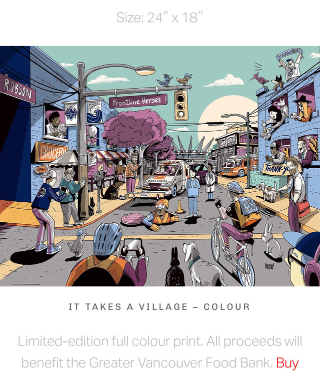 Whitecaps It Takes A Village Print in Arts & Collectibles in Burnaby/New Westminster