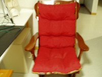 A beautiful rockling chair with foot pad