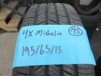 4 tires of Michelin 195/65/15 All-Season tires for sale