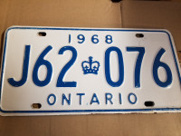 Pair of 1968 License Plates