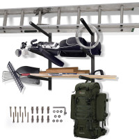 Wall Mount Tool Rack -Heavy Duty Utility Organizer - 240 LB MAX