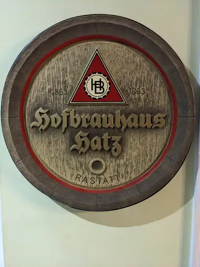 Vintage HOFBRAUHAUS Hatz light plastic 3D sign wall art decor, View more