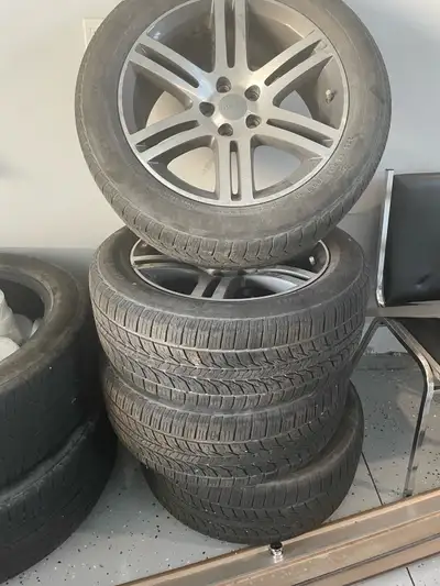 Selling a full set of 4 winter tires mounted on OEM Dodge Charger alloy rims. • Tire brand/model: Ge...